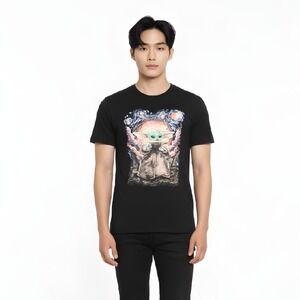 Baby Yoda Starry Night Van Gogh Star Wars T-shirt Grogu Mandalorian Disney - S